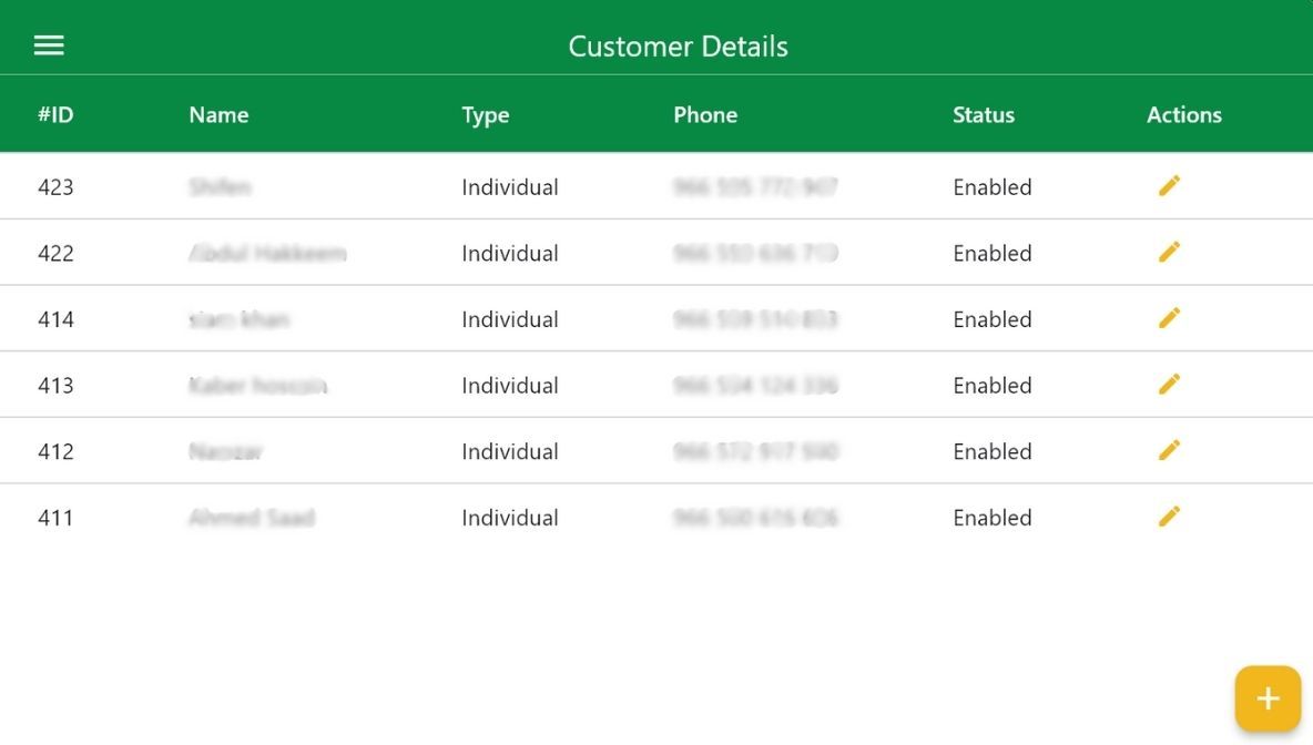 GK POS Customer Details